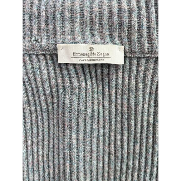 1-27 ERMENEGILDO ZENGA Men's Sweater Henley Gray 100% Cashmere XXL/56 - Picture 8 of 15